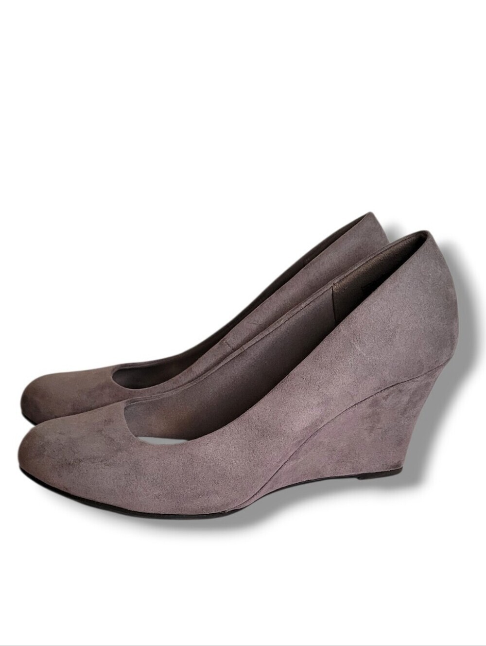 DexFlex Comfort Light Gray Wedge Heels Size 9